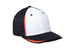 Pacific Headwear M3 Performance Flexfit® Cap (472F), Color 'WhiteBlackOrange'
